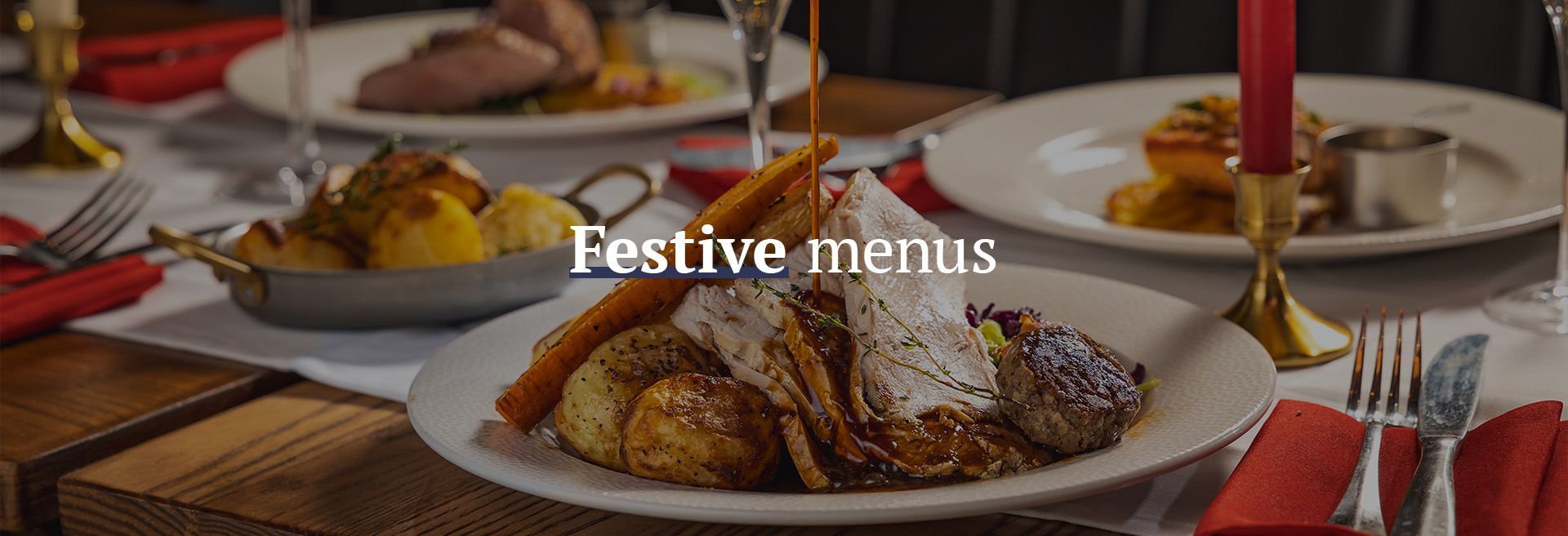 Christmas menu at The Starting Gate